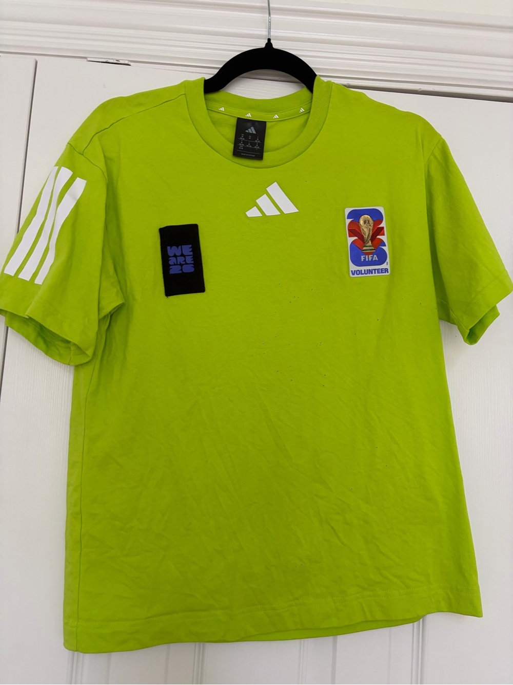 Adidas FIFA Volunteer Lime Green Logo Tee